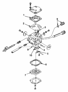 Carburetor Kits Diagram and Parts List for UT-05015-A  Homelite Chainsaw