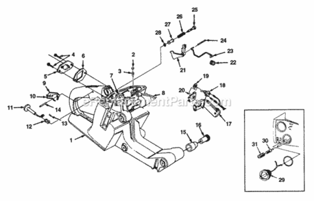 Part Location Diagram of A49770A Homelite Housing-Engine