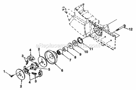 Clutch Diagram and Parts List for UT-05055-A  Homelite Chainsaw