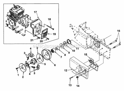 Clutch_-_Exhaust_System Diagram and Parts List for UT-05071  Homelite Chainsaw