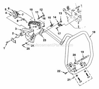 Handles Diagram and Parts List for UT-05071  Homelite Chainsaw
