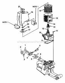 Carburetor_-_Air_Cleaner Diagram and Parts List for UT-05073  Homelite Chainsaw