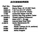 Accessories Diagram and Parts List for UT-08017-A  Homelite Leaf Blower / Vacuum
