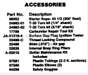 Accessories Diagram and Parts List for UT-08017-B  Homelite Leaf Blower / Vacuum