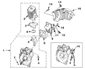 Engine_Internal Diagram and Parts List for UT-08017-G  Homelite Leaf Blower / Vacuum