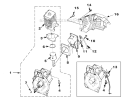 Engine Internal Diagram and Parts List for UT-08026-D  Homelite Leaf Blower / Vacuum