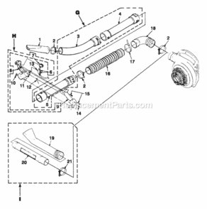 Tube_Kit_And_Handle Diagram and Parts List for UT-08028-C PHB3000 Homelite Leaf Blower / Vacuum