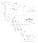 Tubes-Straps Diagram and Parts List for UT-08057-A  Homelite Leaf Blower / Vacuum