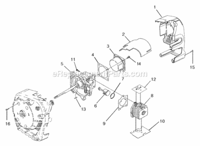 Handle Diagram and Parts List for UT-08059-B  Homelite Leaf Blower / Vacuum