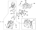 Engine Internal Diagram and Parts List for UT-08074-A Yardvark Homelite Leaf Blower / Vacuum