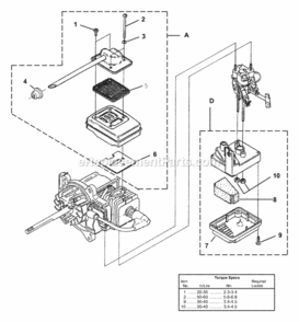 Muffler_-_Air_Cleaner Diagram and Parts List for UT-08107-A  Homelite Leaf Blower / Vacuum