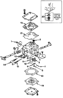 Sdc-62 Carburetor Diagram and Parts List for UT-10445-C  Homelite Chainsaw