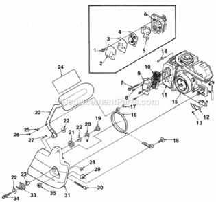 Chain_Break_And_Spark_Arrestor Diagram and Parts List for UT-10468  Homelite Chainsaw