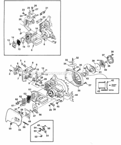 Starter_And_Muffler Diagram and Parts List for UT-10469  Homelite Chainsaw