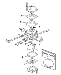 Hs-179-B Carburetor Diagram and Parts List for UT-10499-B  Homelite Chainsaw