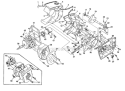 Engine Internals And Muffler Diagram and Parts List for UT-10537-A  Homelite Chainsaw