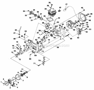 Engine_And_Peripherals Diagram and Parts List for UT-10587-B  Homelite Chainsaw