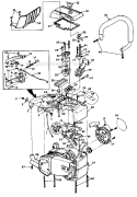Handles Carburetor Chamber  Starter Diagram and Parts List for UT-10609  Homelite Chainsaw