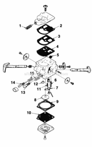 Zama_Carburetor Diagram and Parts List for UT-10625  Homelite Chainsaw