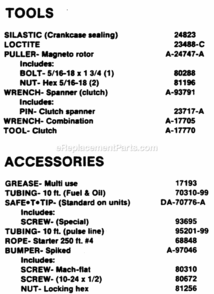 Tools_And_Accessories Diagram and Parts List for UT-10637  Homelite Chainsaw