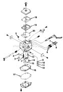 Zama Carburetor Diagram and Parts List for UT-10654  Homelite Chainsaw