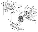 Engine Housing Diagram and Parts List for UT-10687-B  Homelite Chainsaw