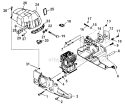 Engine Housing Diagram and Parts List for UT-10687-C  Homelite Chainsaw