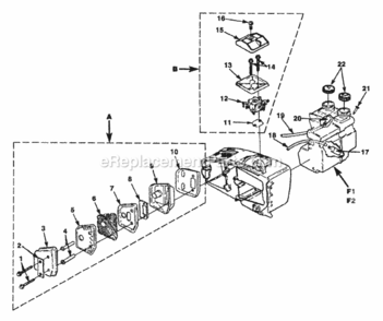 Part Location Diagram of A01162A Homelite Tank-Fuel & Oil