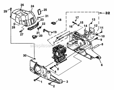 Part Location Diagram of A06635 Homelite Guide Bar Fastener Kit