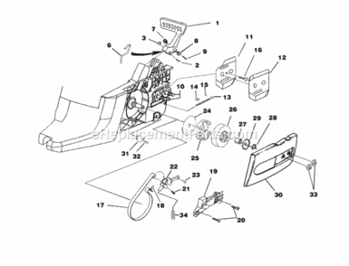 Clutch_-_Chain_Brake_-_Drive_Case_Cover Diagram and Parts List for UT-10772-A  Homelite Chainsaw