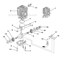 Engine Internal-Oil Pump Diagram and Parts List for UT-10848  Homelite Chainsaw