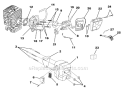 Carburetor-Muffler-Air Filter Diagram and Parts List for UT-10848  Homelite Chainsaw