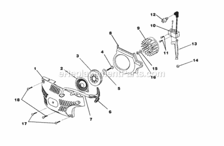 Starter_-_Ignition Diagram and Parts List for UT-10875  Homelite Chainsaw