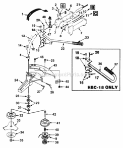 Boom_And_Head Diagram and Parts List for UT-15039-C  Homelite Trimmer