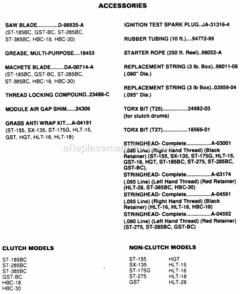 Tools_And_Accessories Diagram and Parts List for UT-15040-1  Homelite Trimmer