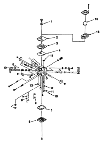 Carburetor_Walbro Diagram and Parts List for UT-15085-B  Homelite Trimmer