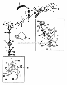 Part Location Diagram of A005922 Homelite Bracket-Handle Bar
