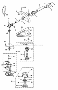 Page C Diagram and Parts List for UT-15089-C  Homelite Trimmer