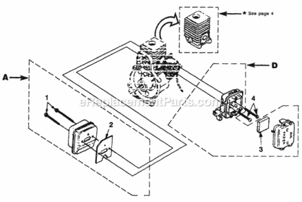 Muffler_-_Air_Cleaner Diagram and Parts List for UT-15091-F  Homelite Trimmer
