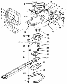 Part Location Diagram of 00938 Homelite Handle-Rear Right