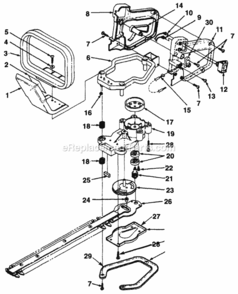 Figure_3 Diagram and Parts List for UT-18022-B  Homelite Hedge Trimmer