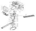 Handles - Gear Box - Blades Diagram and Parts List for UT-18022-E  Homelite Pole Saw