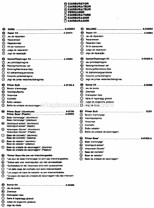 Carburetor Diagram and Parts List for UT-20539-C  Homelite Trimmer