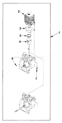 Short Block Diagram and Parts List for UT-20581-3 ST285BC Homelite Trimmer
