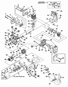 Engine_And_Peripherals Diagram and Parts List for UT-20595  Homelite Trimmer