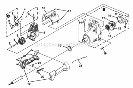 Ignition_-_Rotor_-_Starter Diagram and Parts List for UT-20677B  Homelite Trimmer