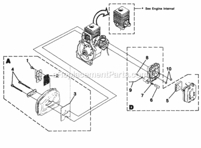 Muffler_-_Air_Cleaner Diagram and Parts List for UT-20677B  Homelite Trimmer