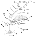 Page E Diagram and Parts List for UT-20678-A  Homelite Trimmer