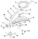Page E Diagram and Parts List for UT-20678  Homelite Trimmer