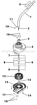 Part Location Diagram of 8467 Homelite Shaft-Arbor